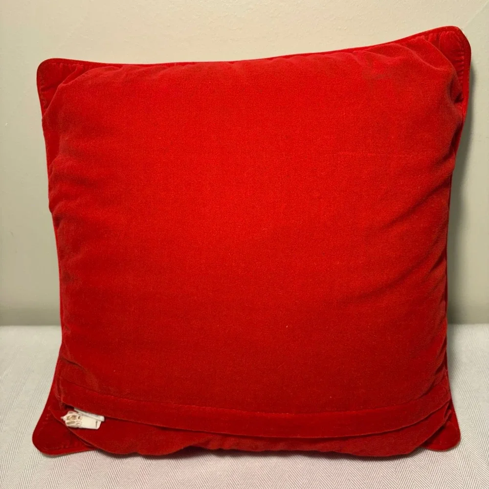 Imperial Elegance‎ Handmade Wool Needlepoint Christmas Throw Pillows 13 X 13